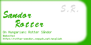 sandor rotter business card